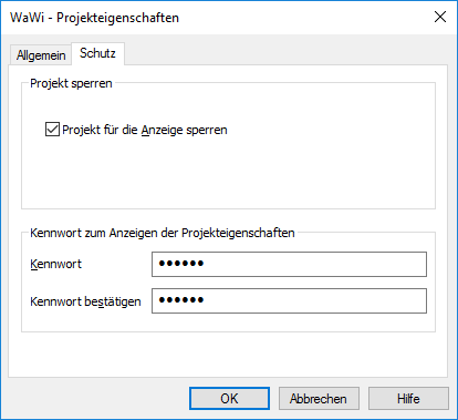 Schützen des VBA-Projekts